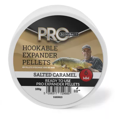 SONUBAITS Hookable Pro Expander - Fishmeal 6mm 100g — 6.00 Salted Caramel